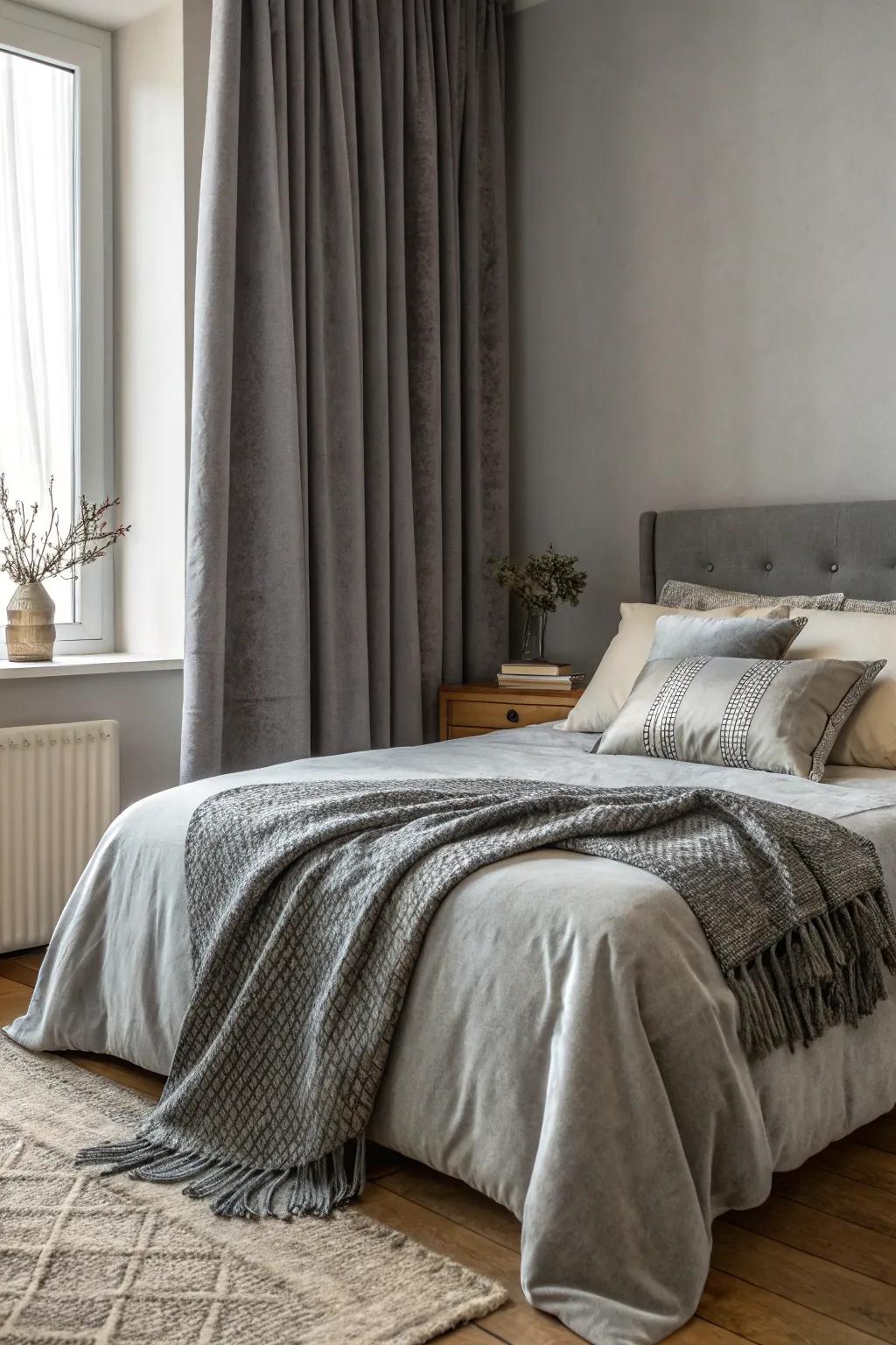 Textures like velvet and wool enhance the cozy feeling.