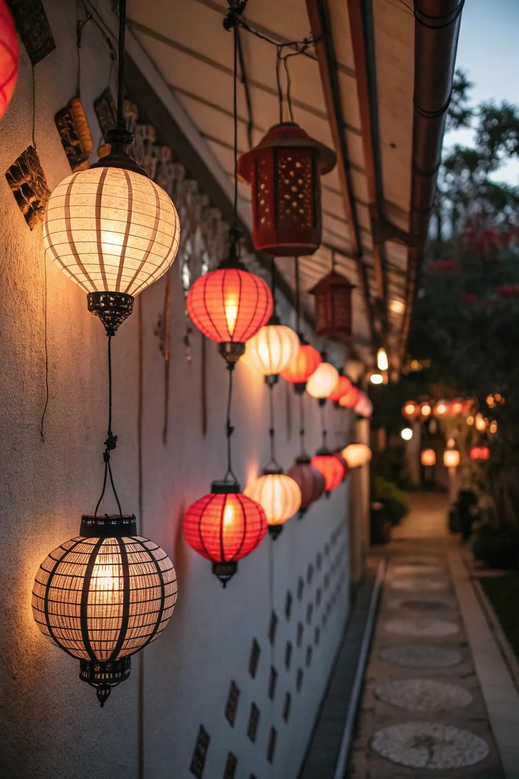 Lanterns bring a cozy yet spooky glow to Halloween decorations.