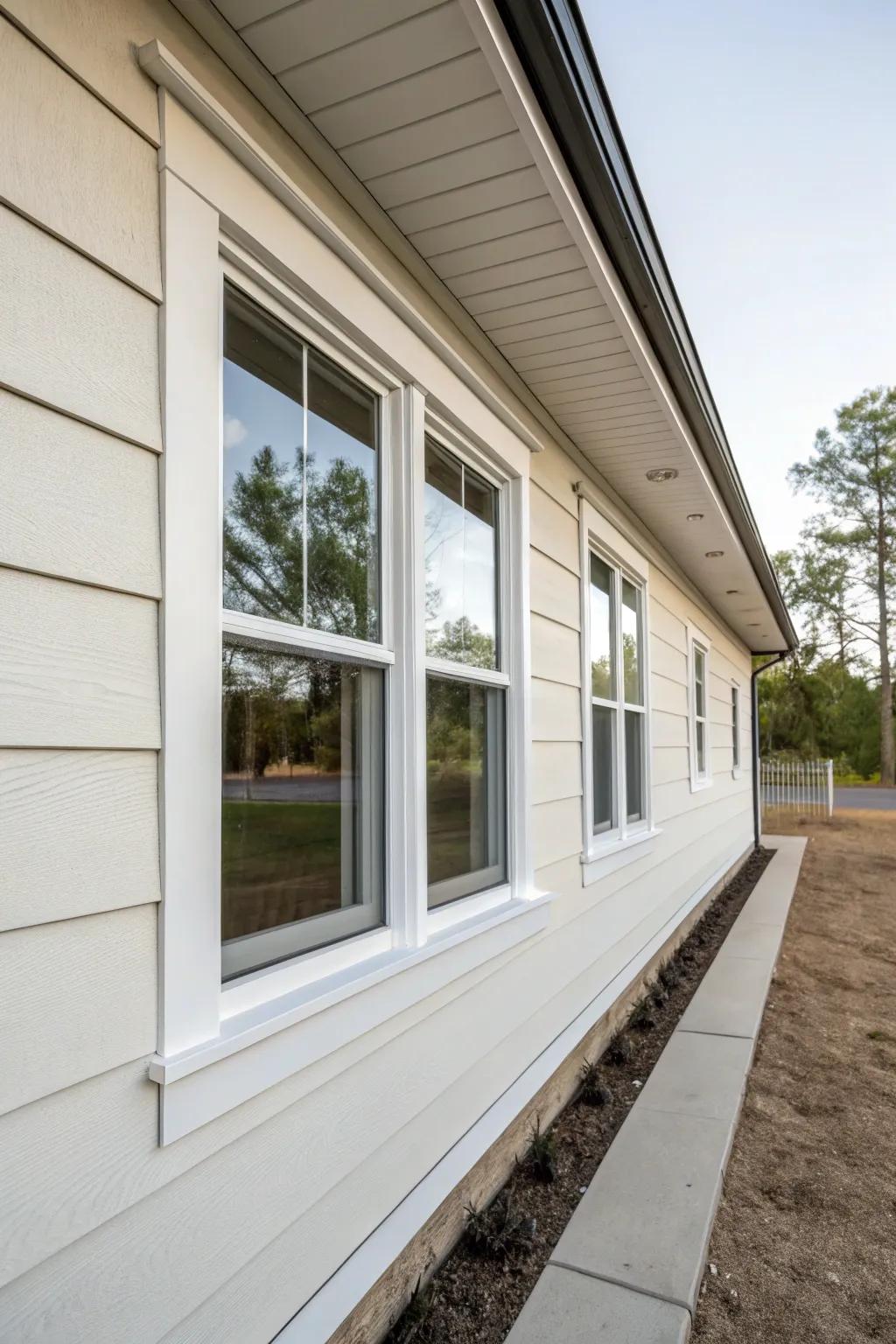 Flat trims offer a minimalist and crisp look.