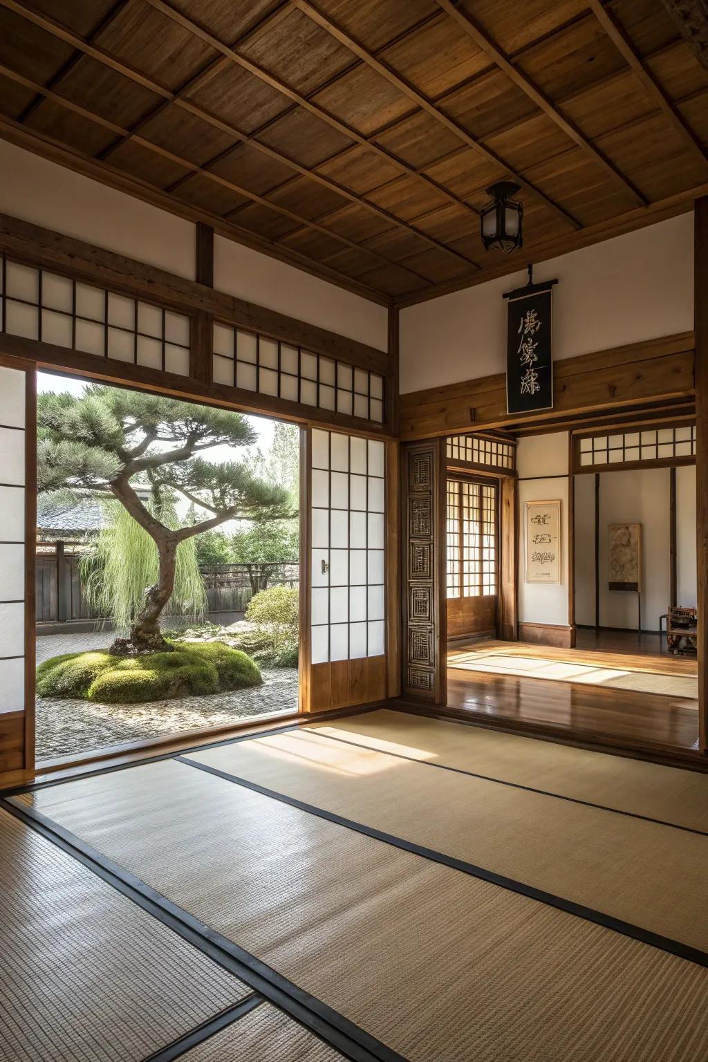 Traditional Japanese elements enrich your dojo.