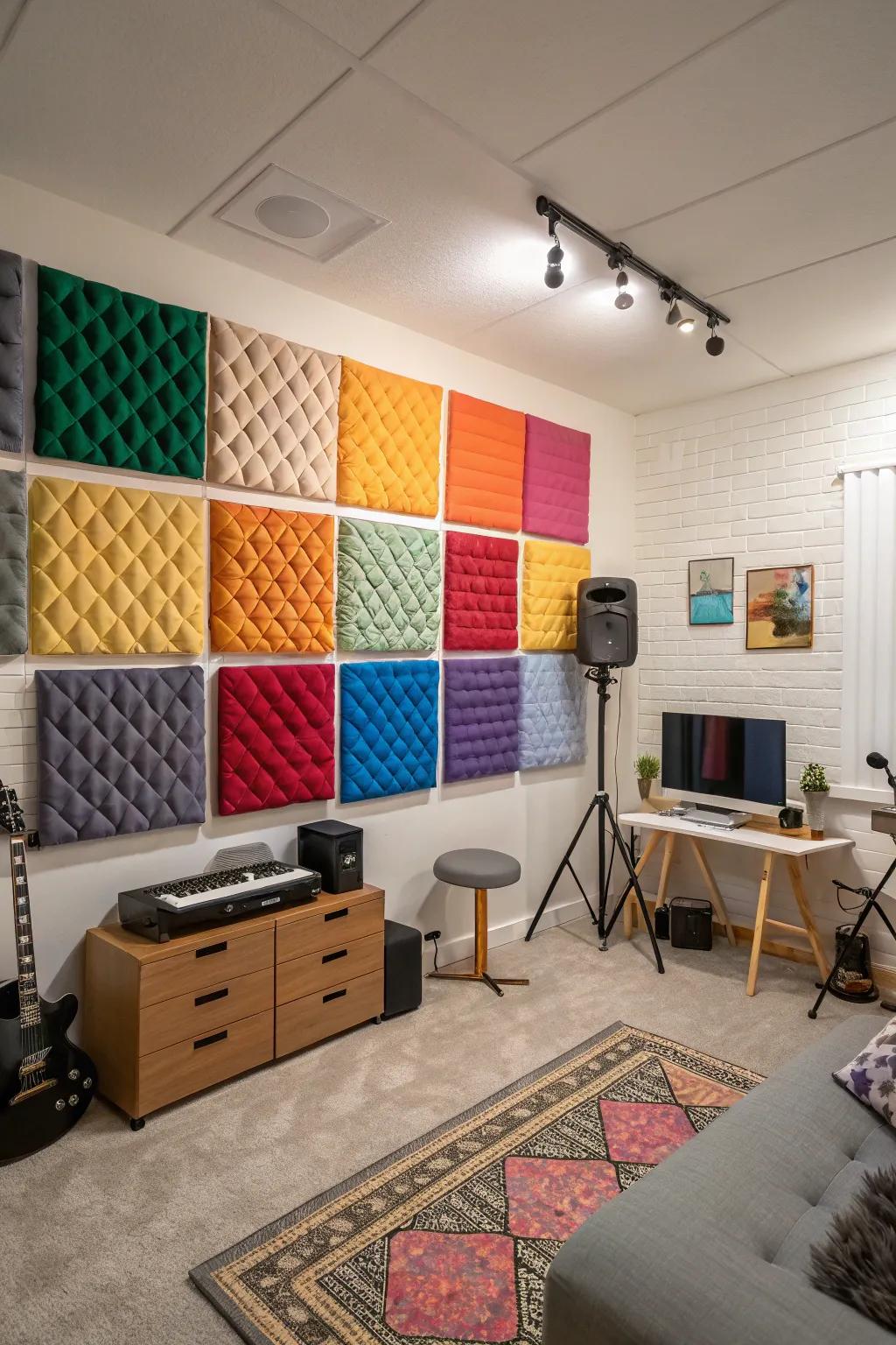 Sound-dampening panels: a blend of function and flair.