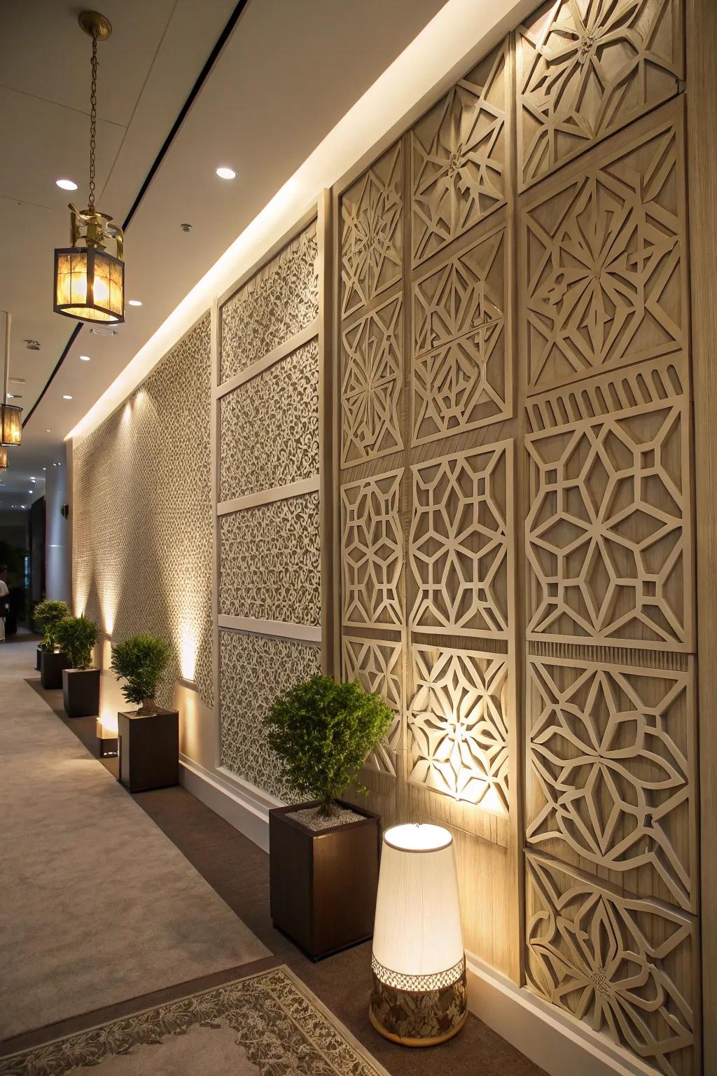 Geometric patterns infuse energy into the area