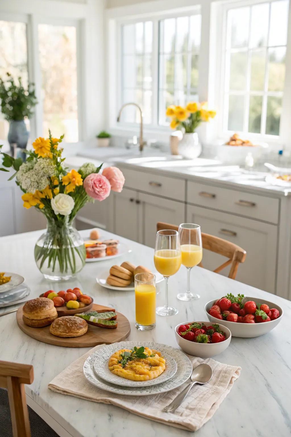 A delightful mid-morning arrangement for a housewarming festivity
