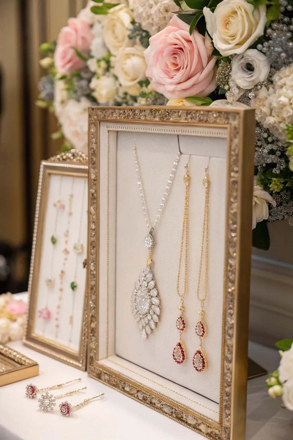 Transform old frames into exquisite jewelry showcases.