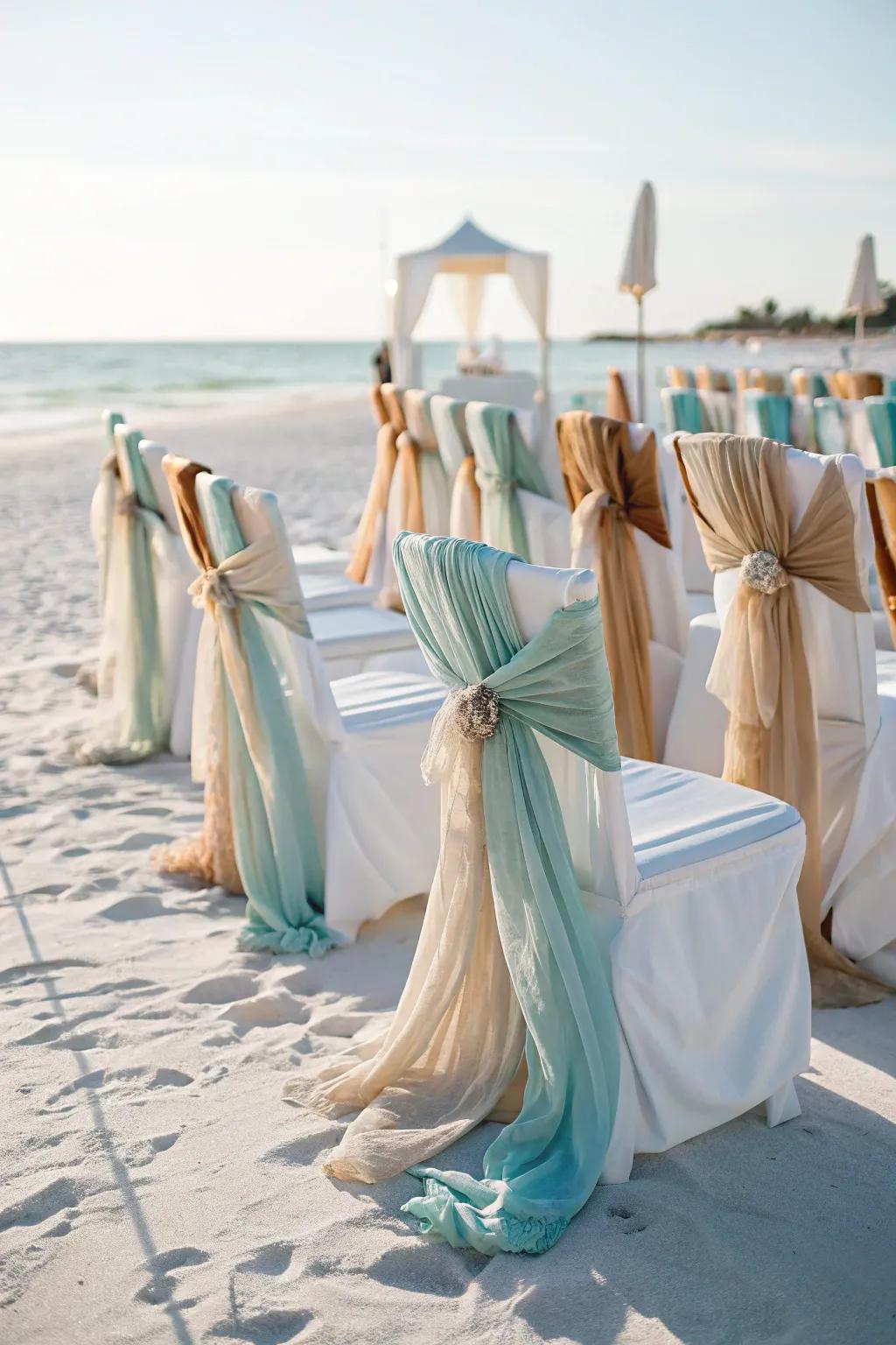 Gentle and tranquil seaside-inspired seating covers.