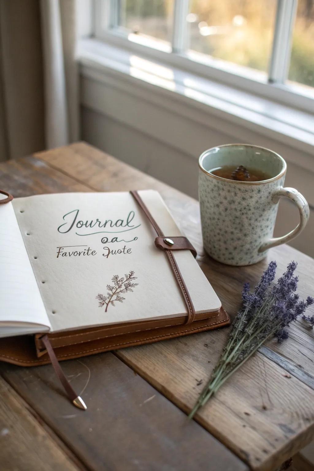 Embrace simplicity and transform your journal into a personal expression.