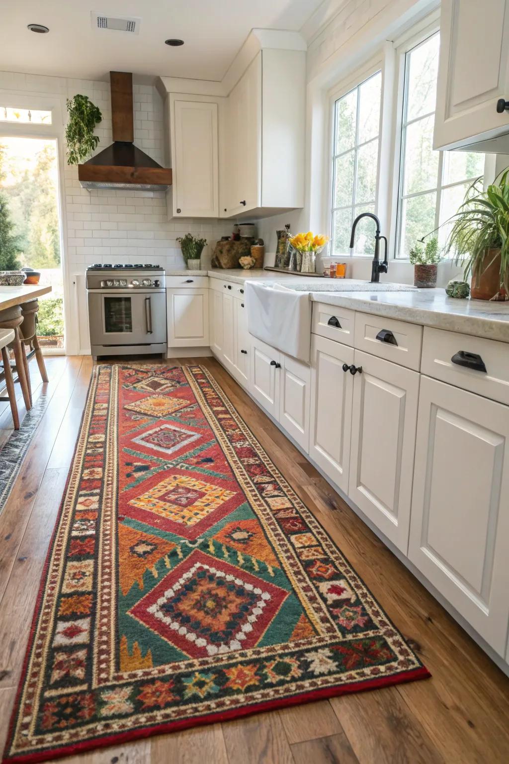 Eye-catching patterns have the ability to morph your kitchen into a vibrant and artistic haven.