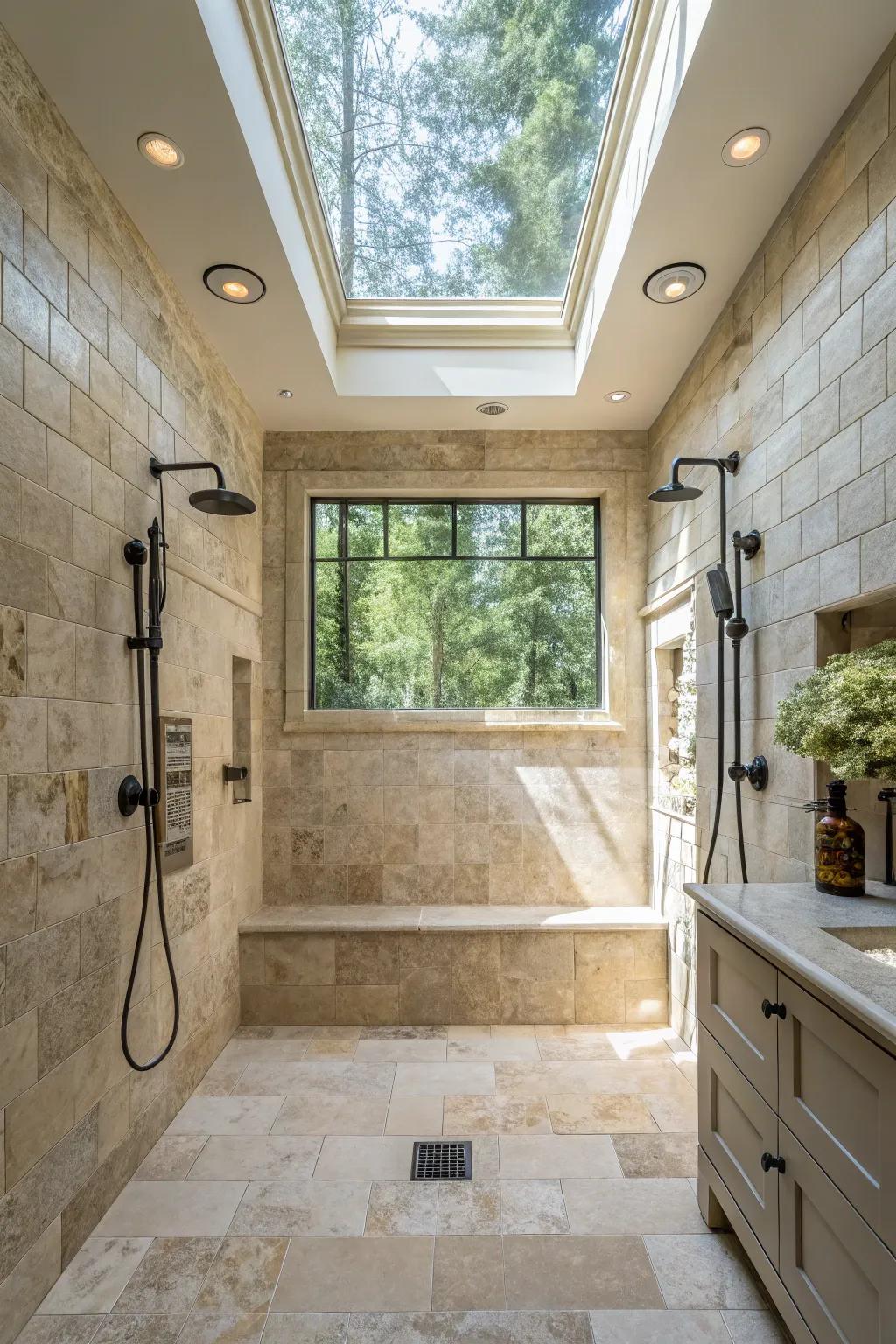 Skylights can transform your shower into a sun-filled retreat.