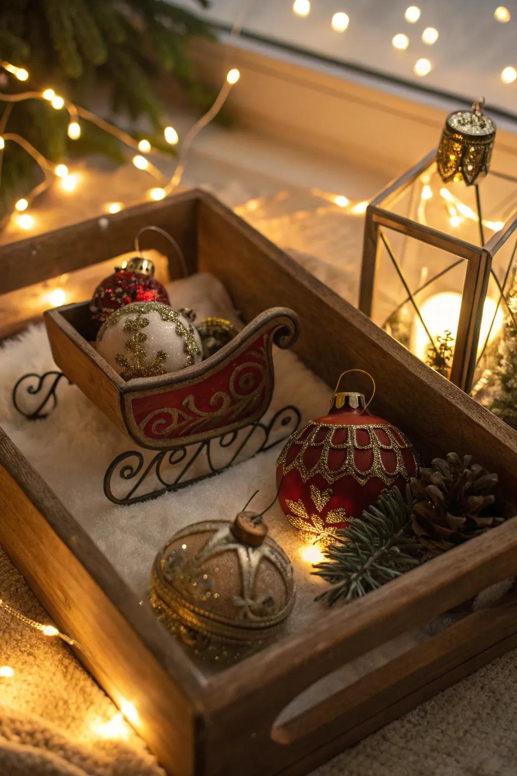 A nostalgic classic Christmas shadow box