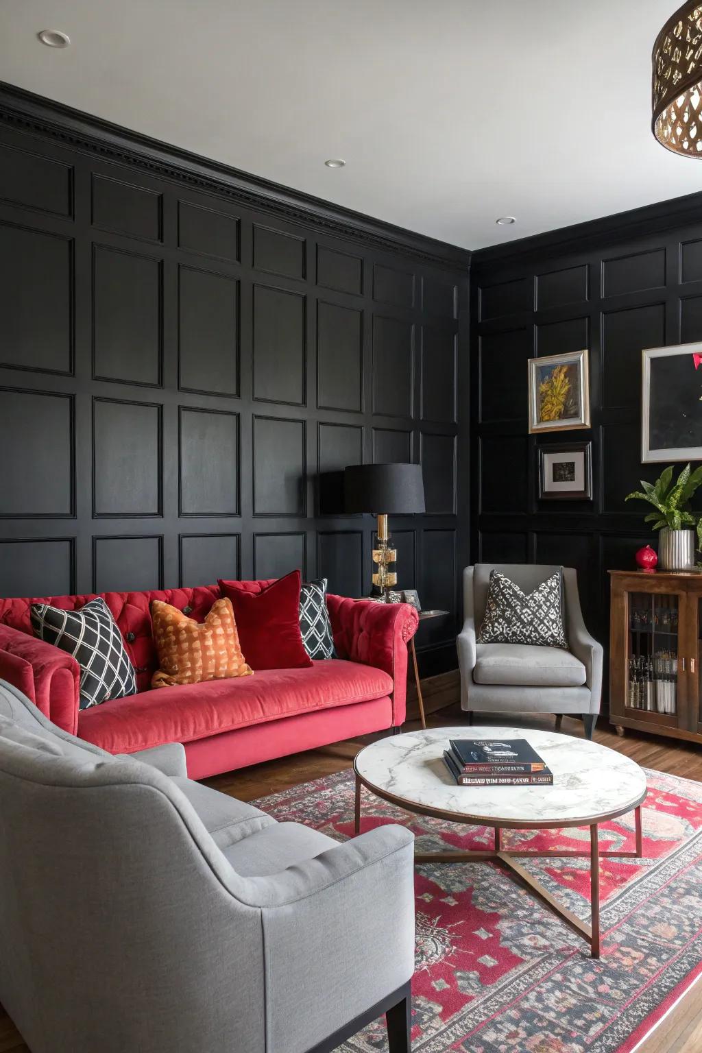 Strong onyx panels make a memorable and impactful impression.