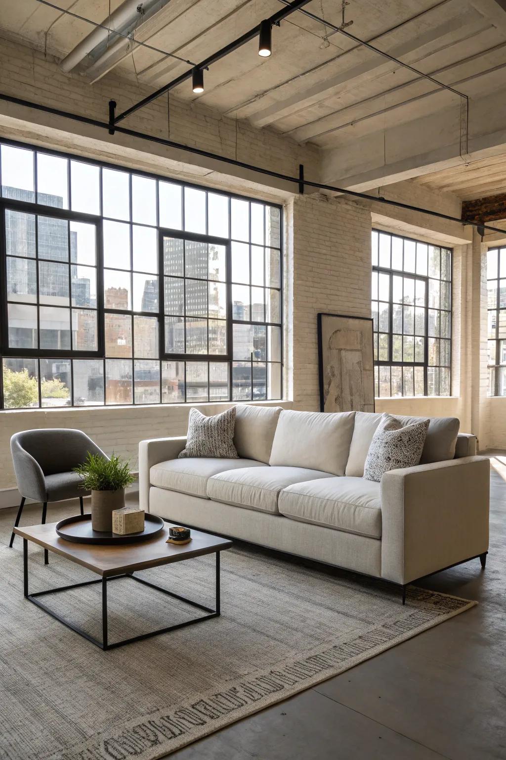 Furniture that brings an air of sophistication and ease to any loft.
