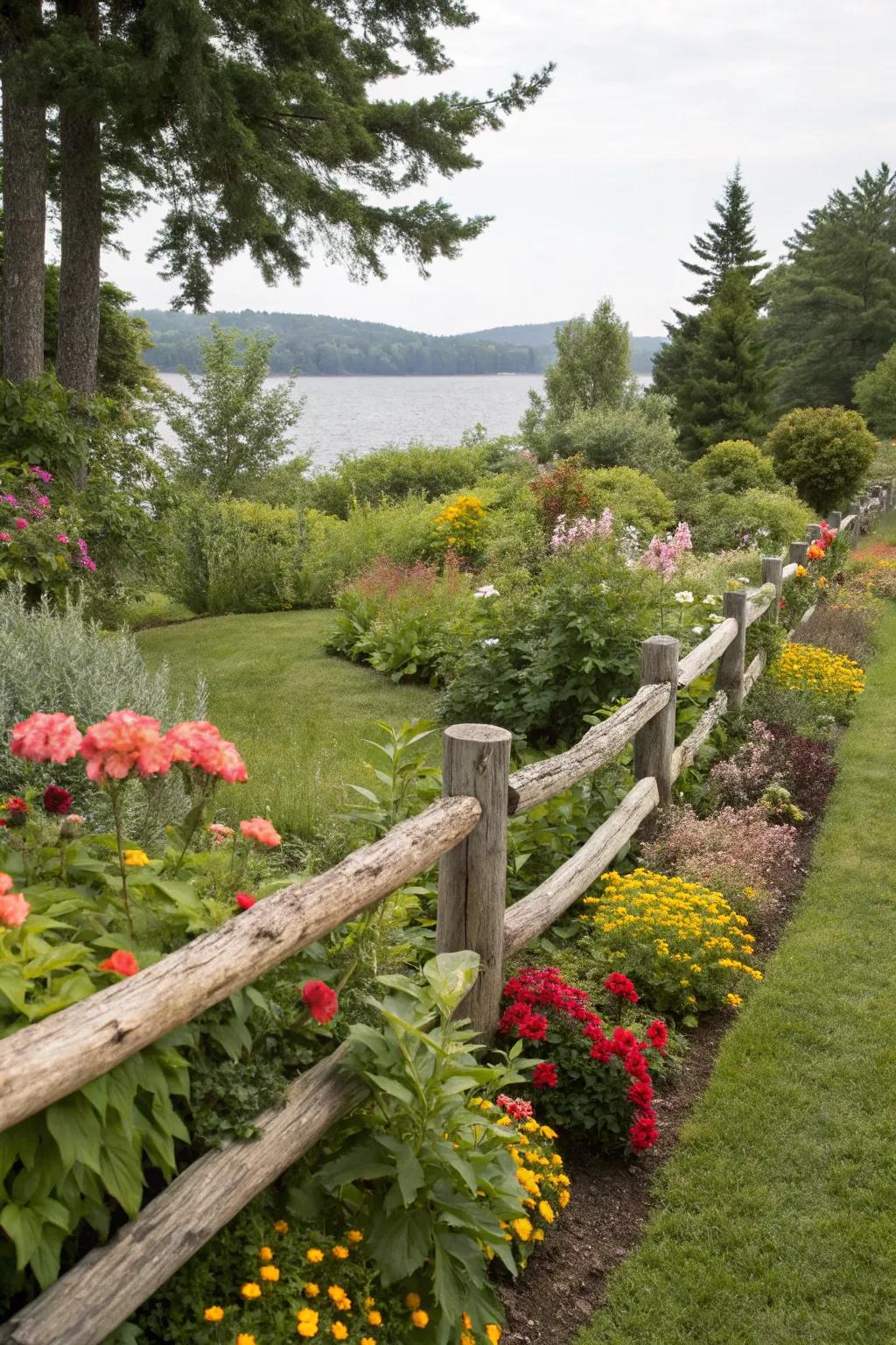Layered heights create dynamic and eye-catching fencing.