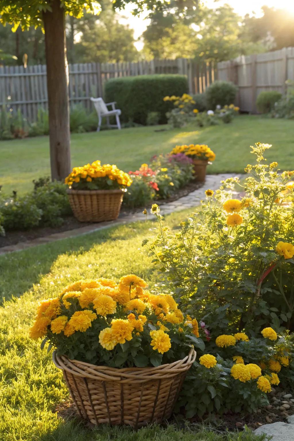 Golden Delight adding a sunny touch to the garden.