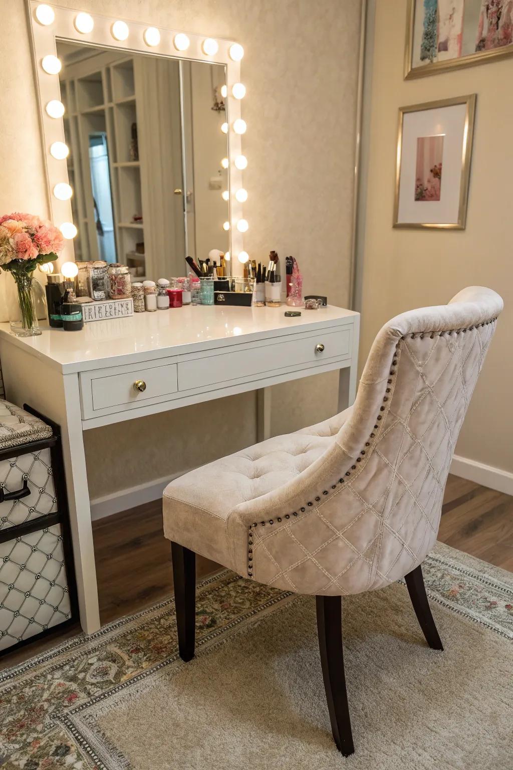 A stylish chair marries comfort with sophistication.