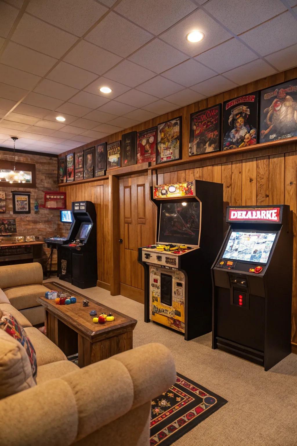 Recapture the essence of gaming's heyday in your exclusive arcade space.