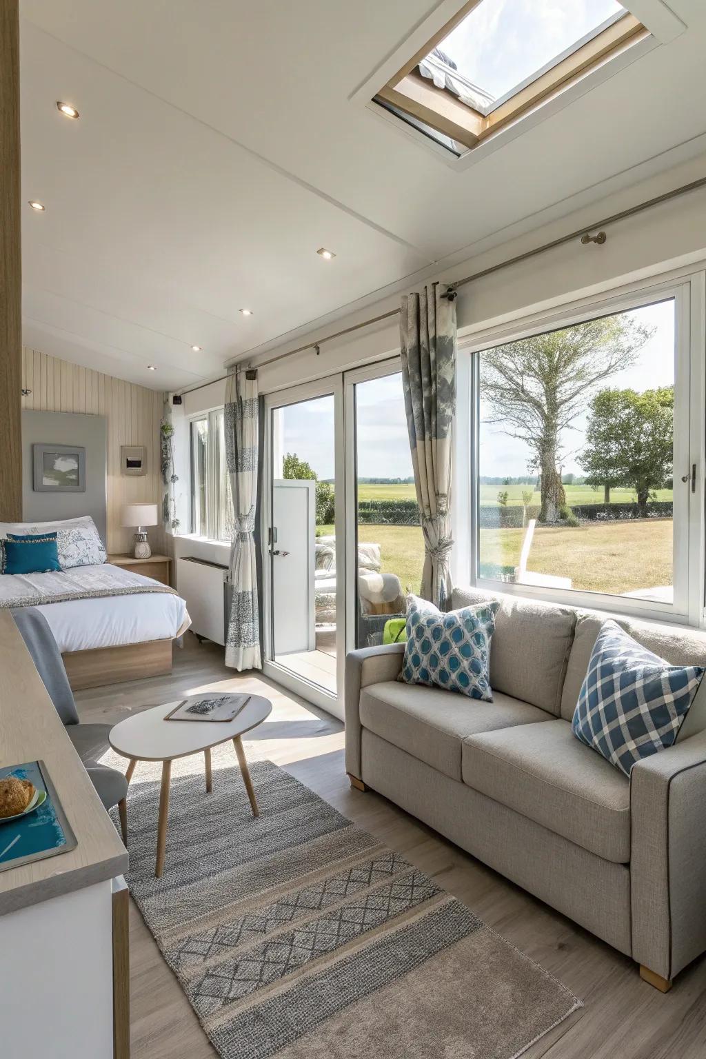 An attractive guest room that expands both area and value.