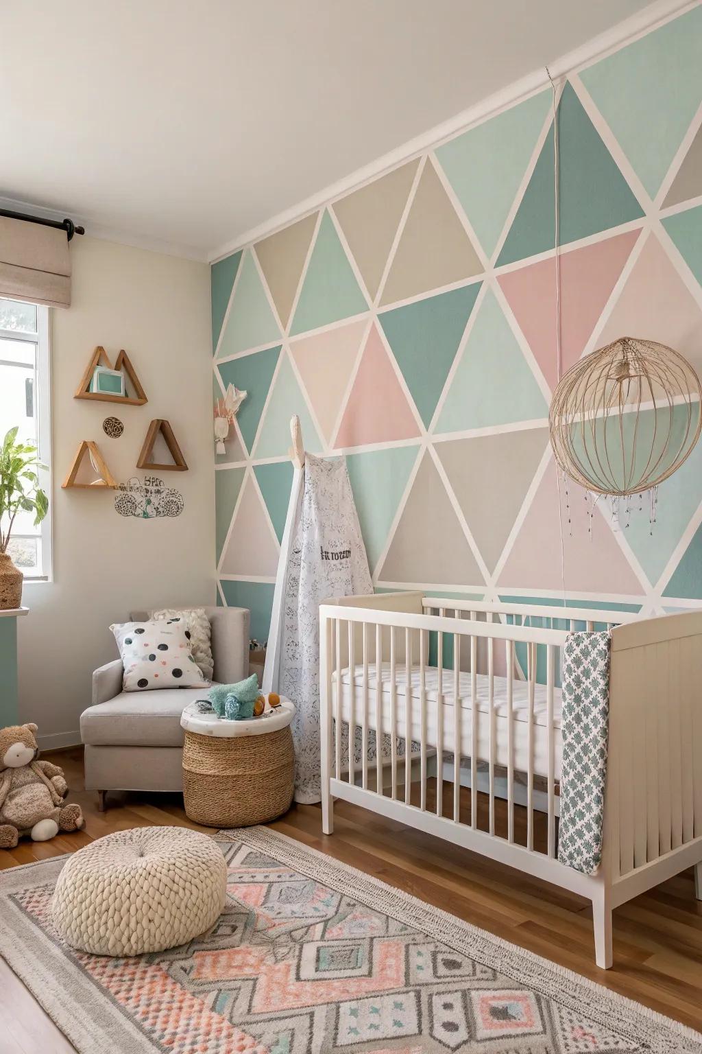 Geometric designs infuse contemporary flair and visual intrigue.