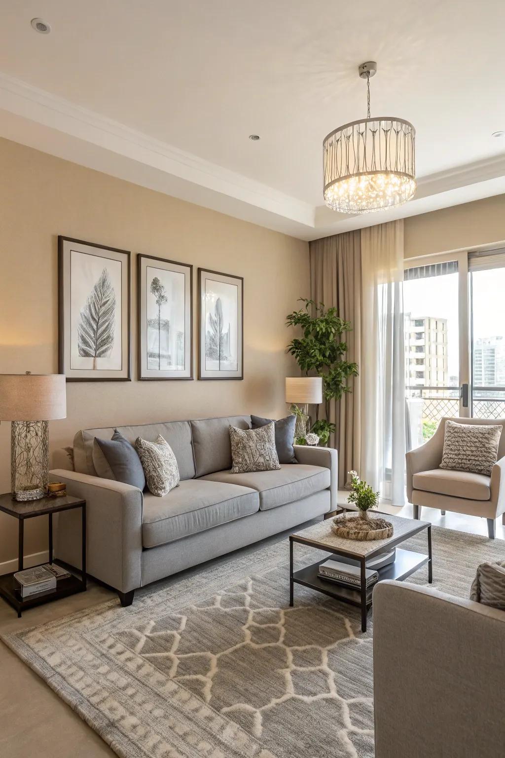 Muted tones offer a versatile base for any design.