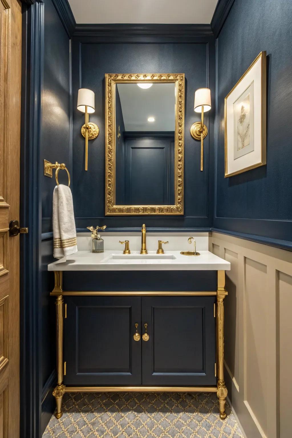 Gleaming touches bring a hint of luxury to deep sea bathrooms.