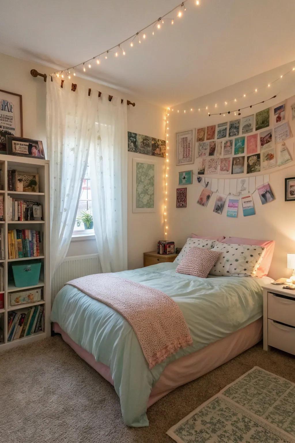 Soft tones imbue a gentle and welcoming sensation to the area.