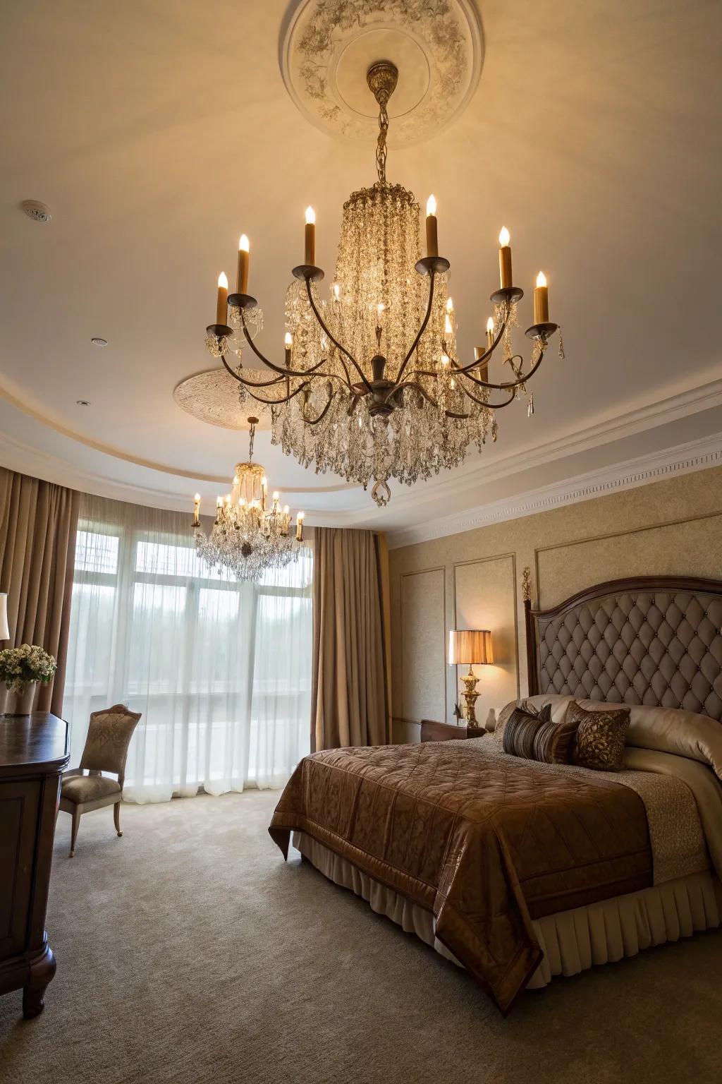 Lighting choices can elevate the room's refinement.
