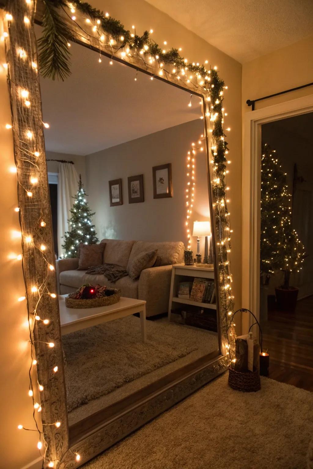 String lights contribute warmth and charm to your New Year's decor.