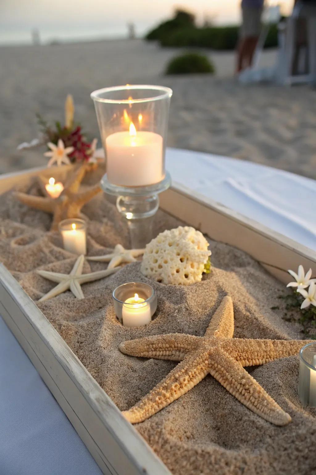 A centerpiece that carries the serene beauty of the ocean straight to your table.