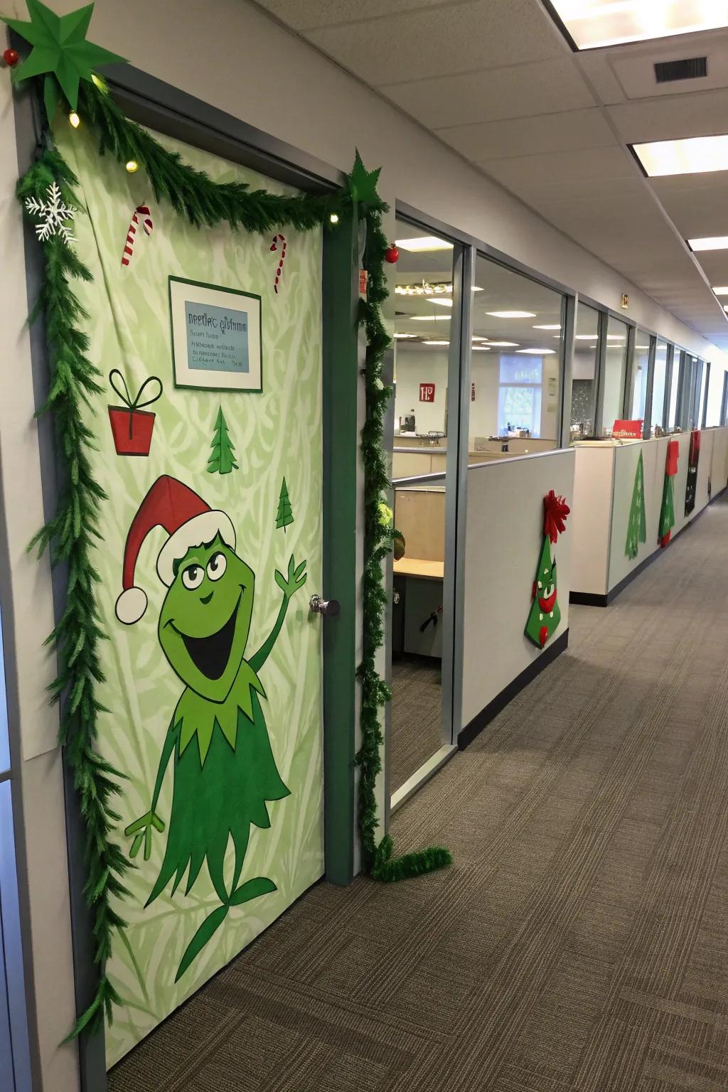 Include some mischief with a Mischief Maker-themed entrance decoration.