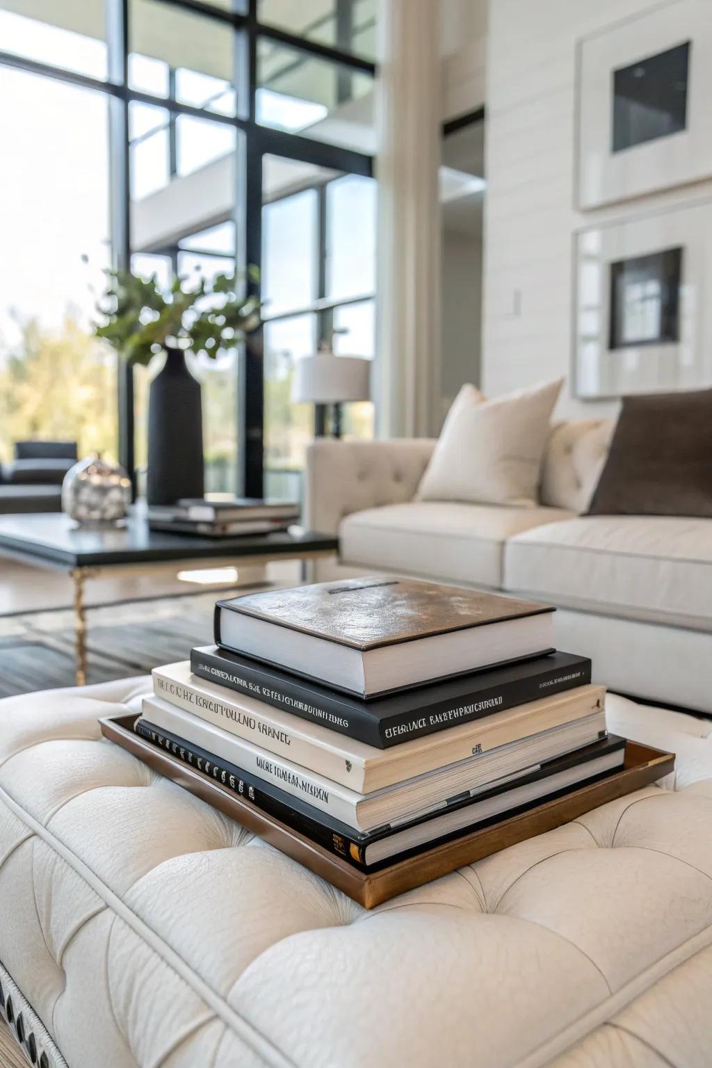 Layer your space with stylish reads.