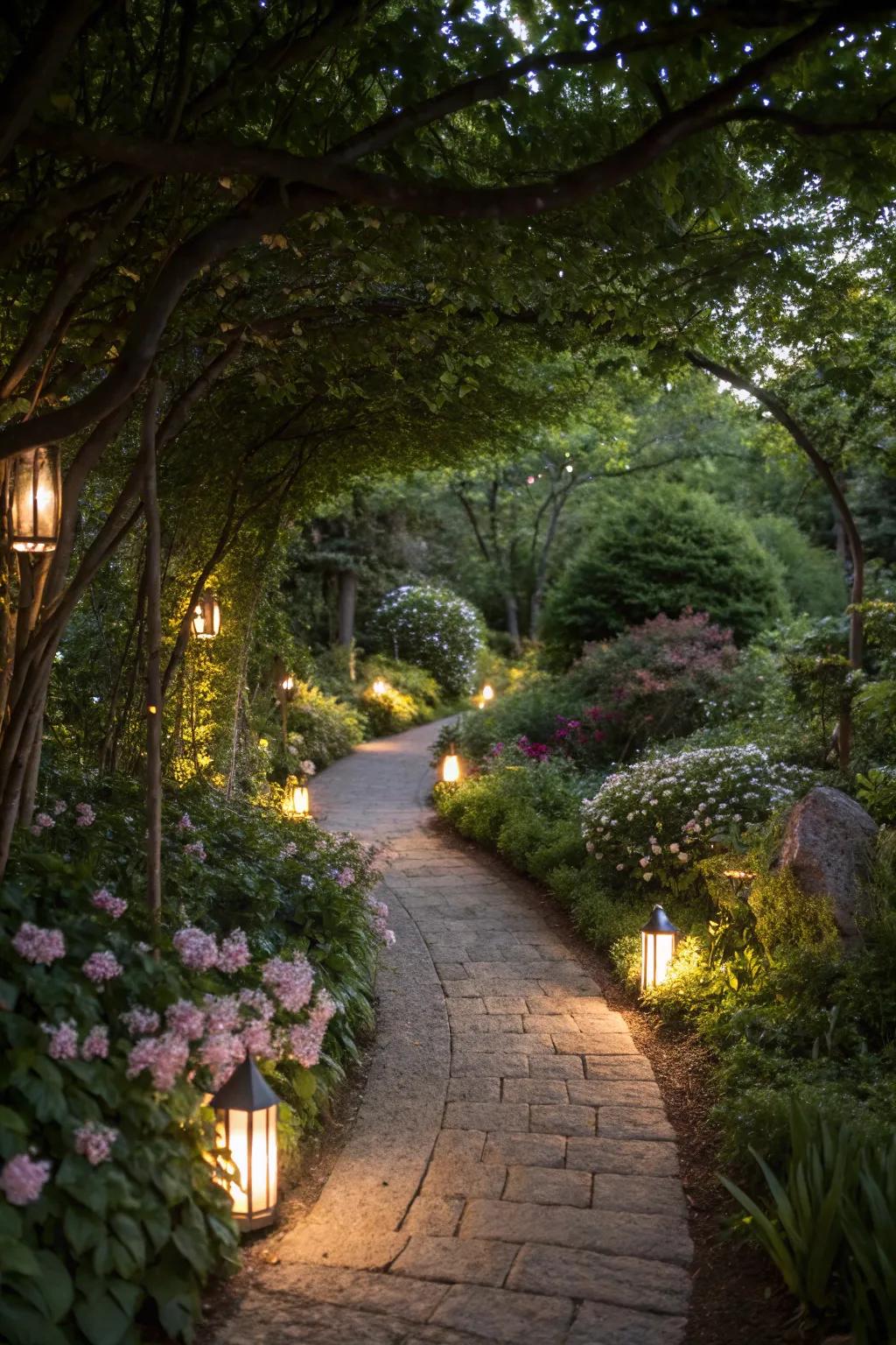 Solar path lights offer an eco-friendly method to illuminate your walkways.