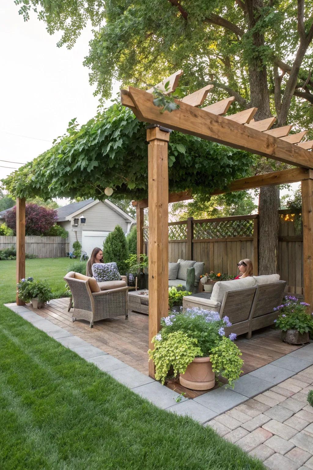 A DIY pergola adds design and elegance to your outdoor space.