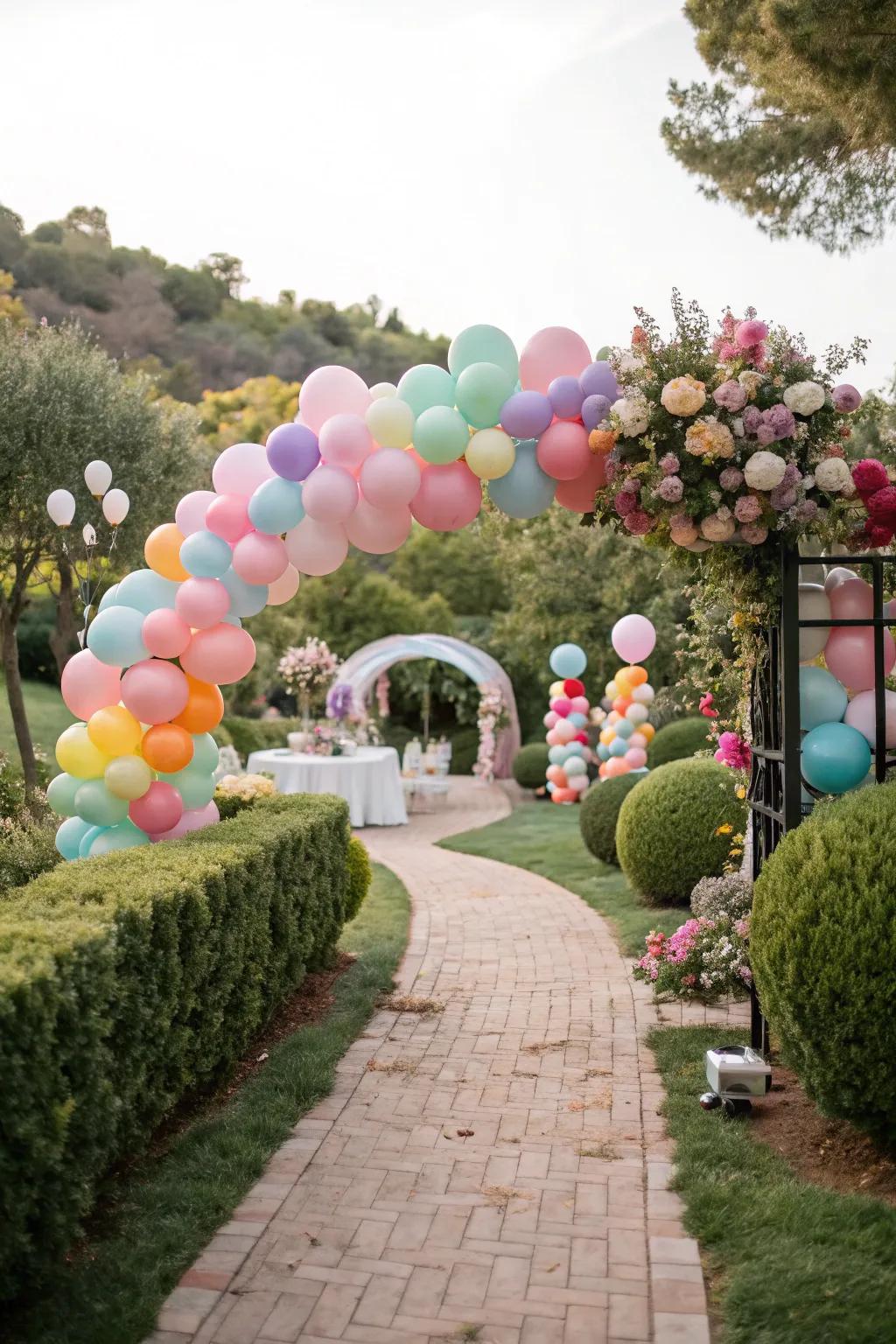 Introduce a burst of color with playful sphere arrangements.