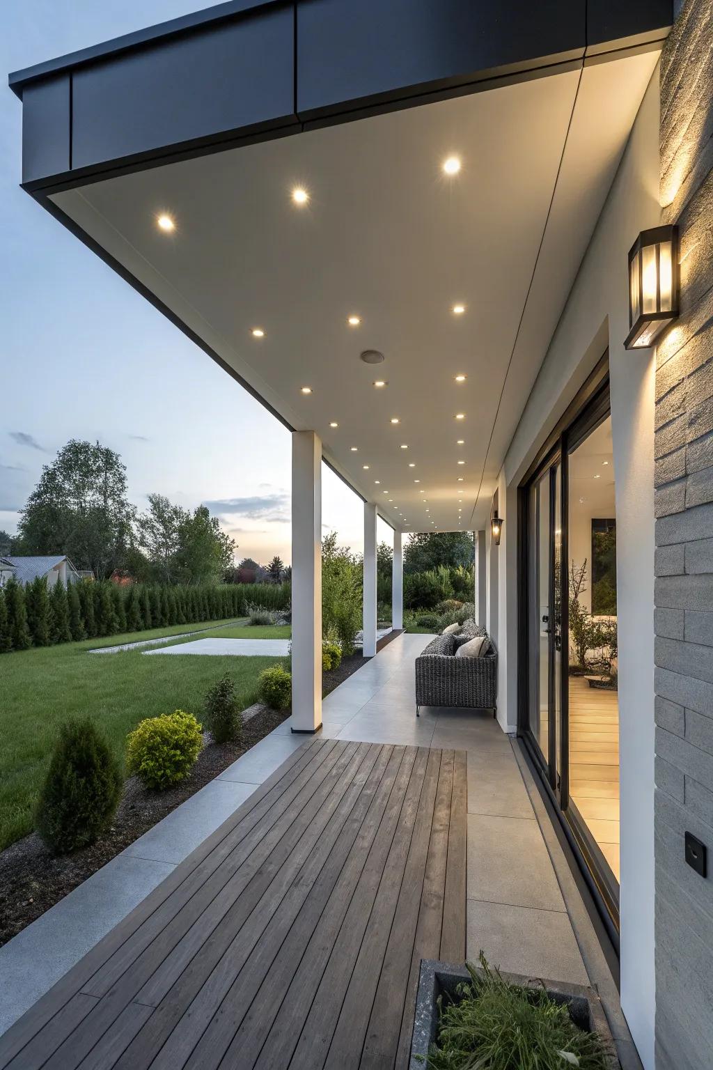 Embedded illumination delivers a sleek and modern impression.