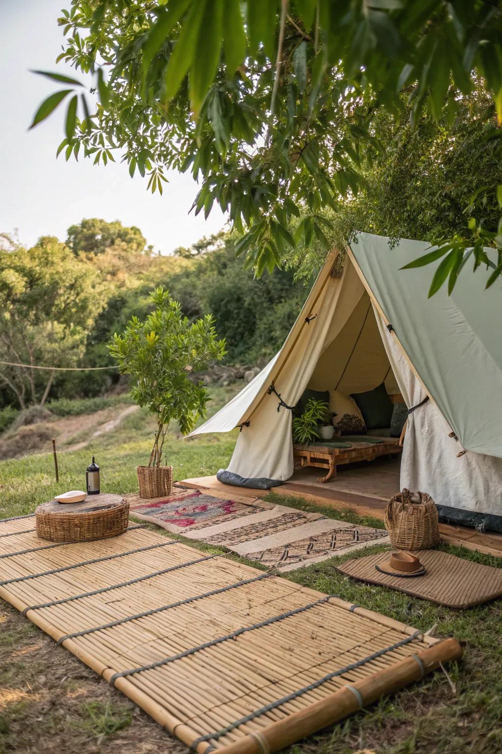 Bamboo bedding combines sustainability with elegance.