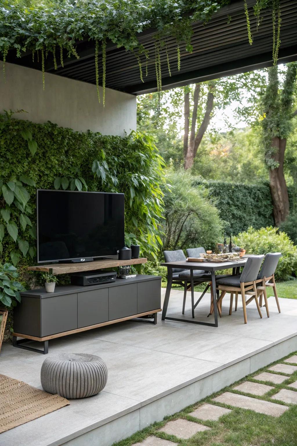 A terrace utopia offering seamless integration of indoor and outdoor spaces.