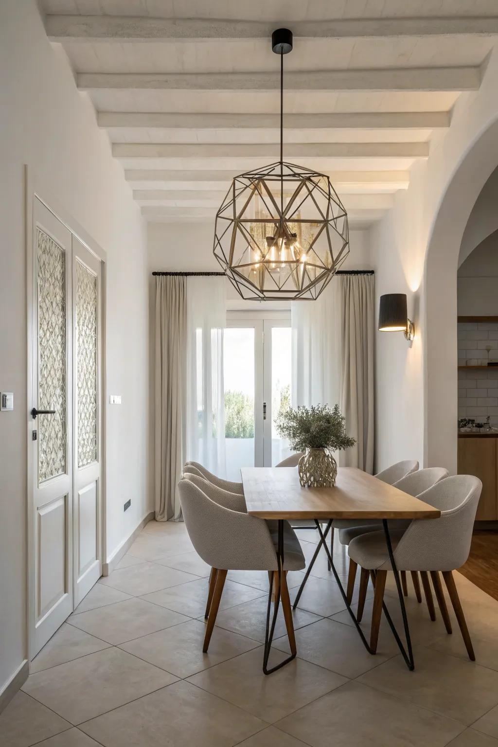 'Zenith' minimalist fixtures provide a sleek, modern aesthetic.