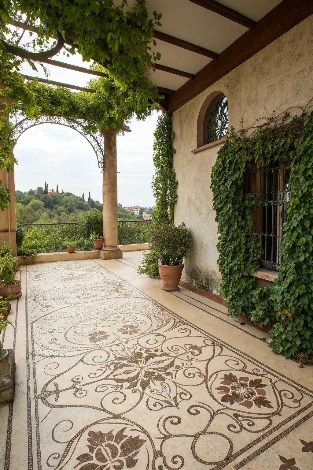 Stencils allow you to add personalized elegance to your patio.