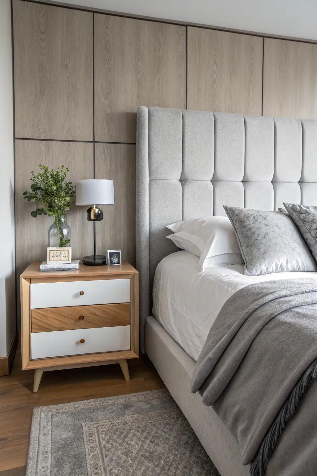 Contemporary furniture enhances the room's elegance.