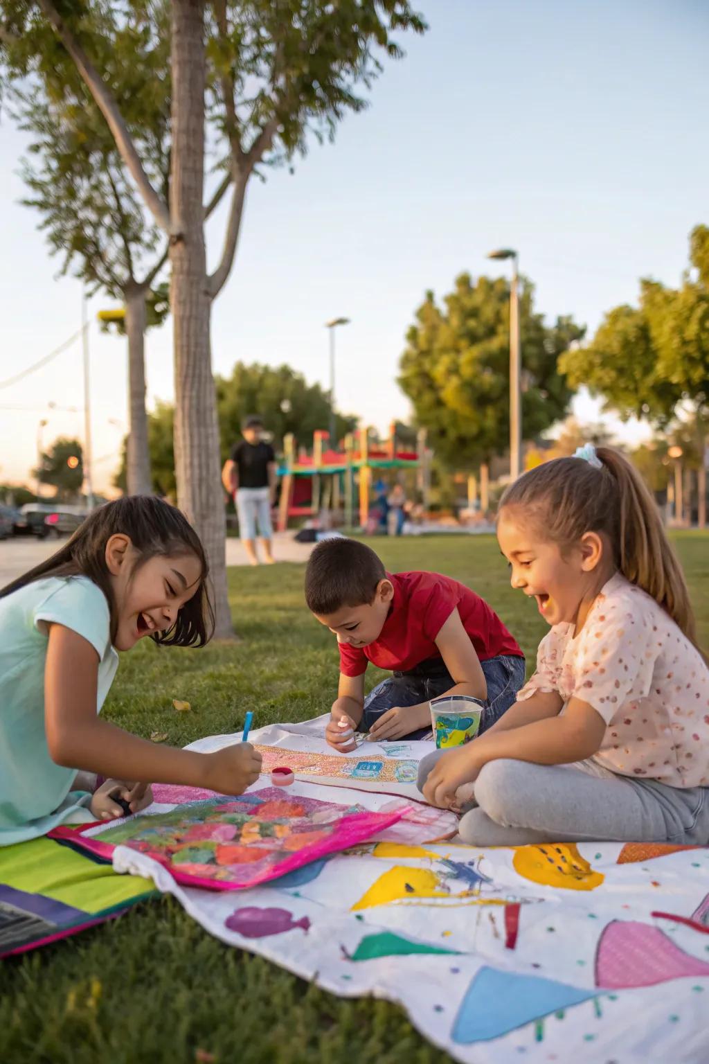 DIY craft booths are a lively way to keep children entertained.
