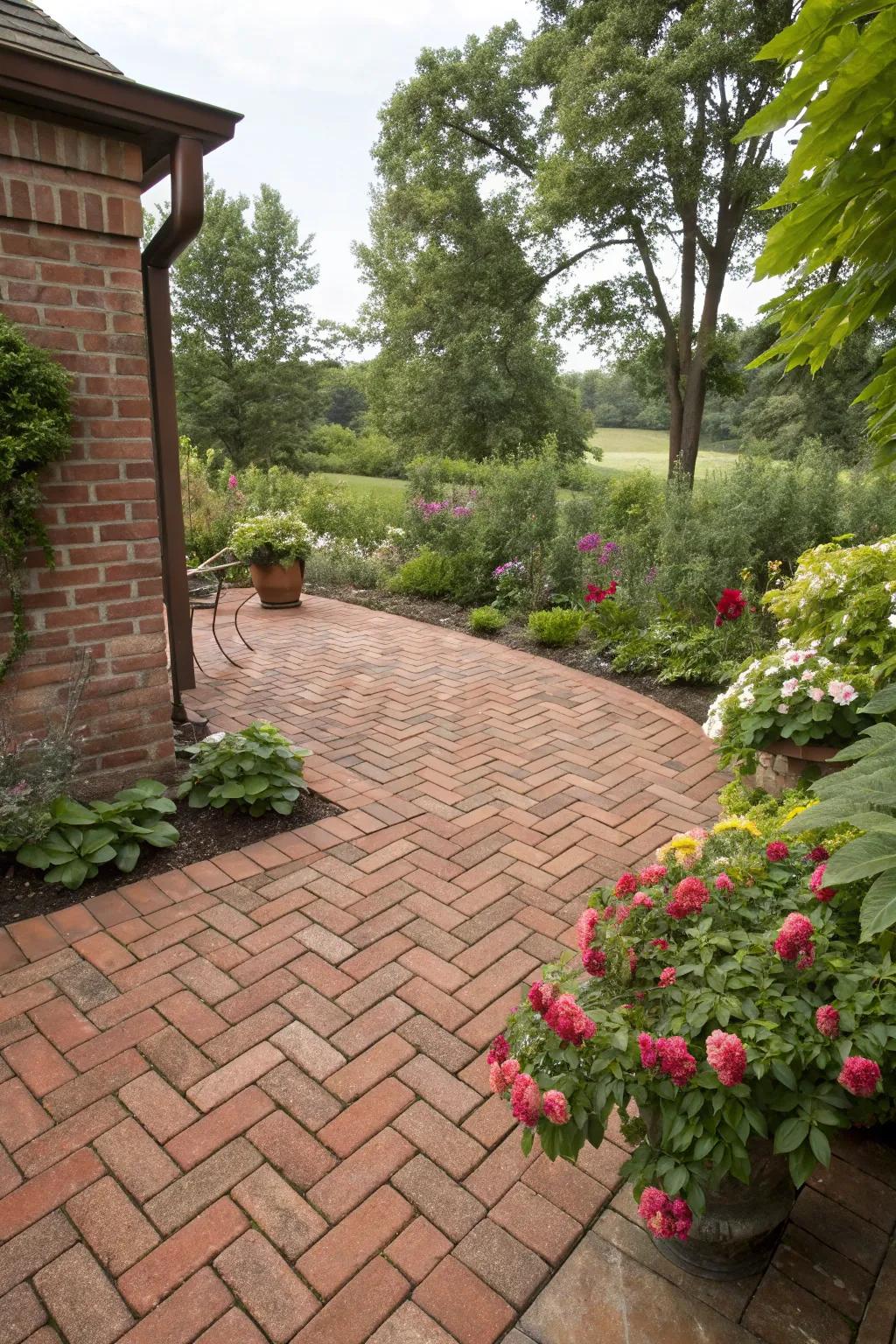 Brick pavers offer both enduring charm and robustness.