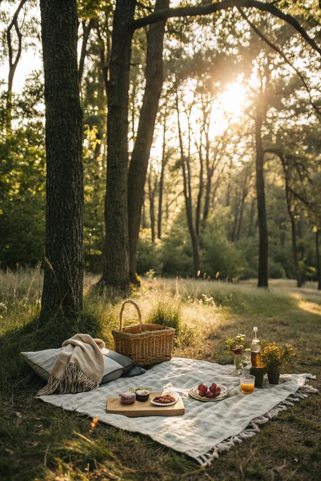 Nature delivers an awe-inspiring backdrop for your picnic.