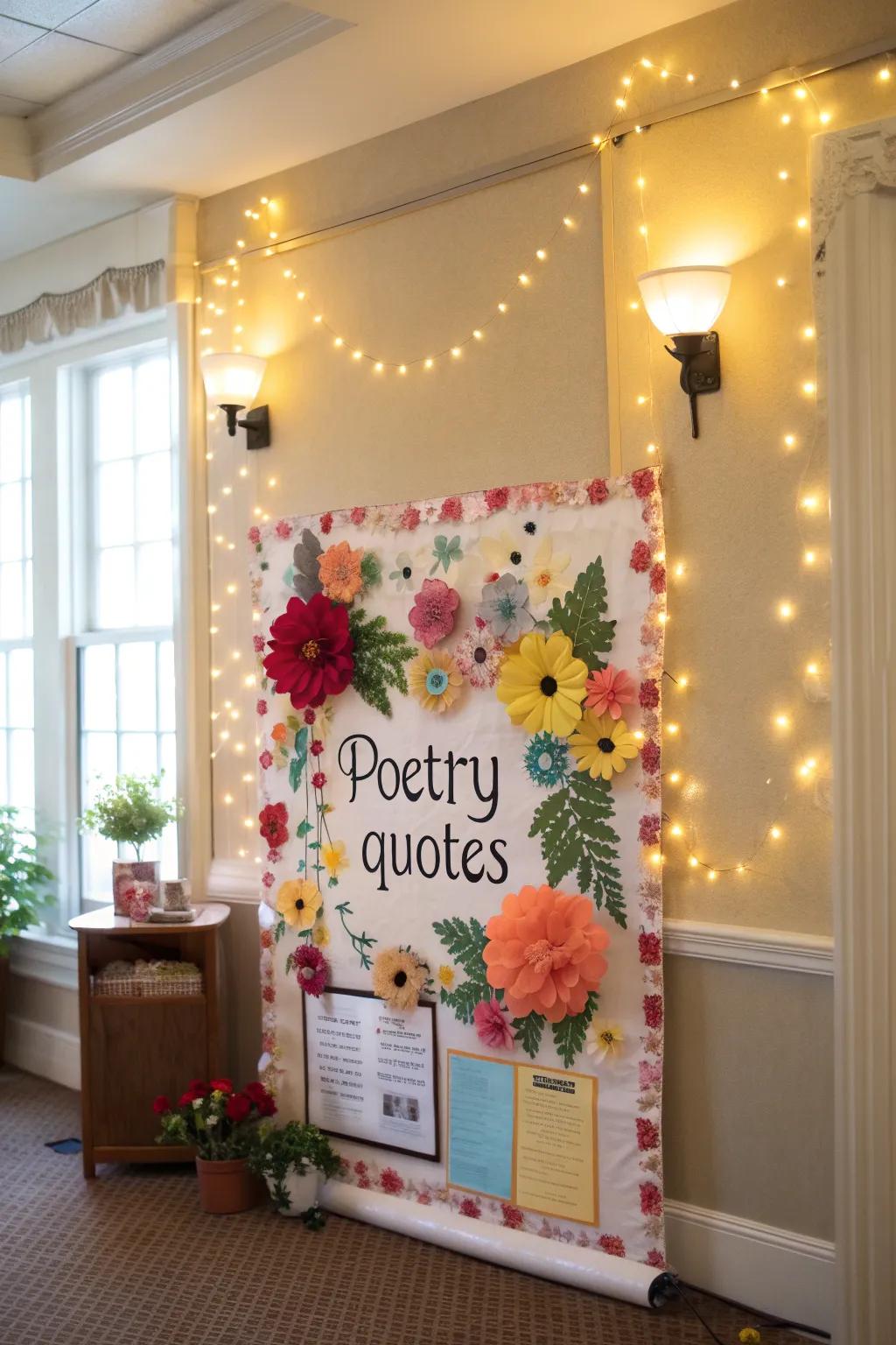 Celebrate the season with a blossoming poetry display.