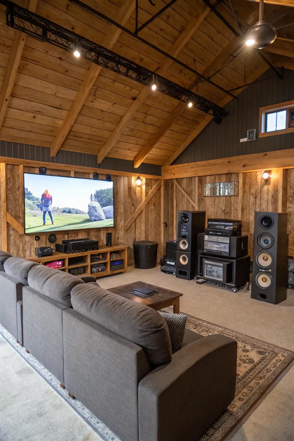 Enhance your man cave by incorporating a superior entertainment system.
