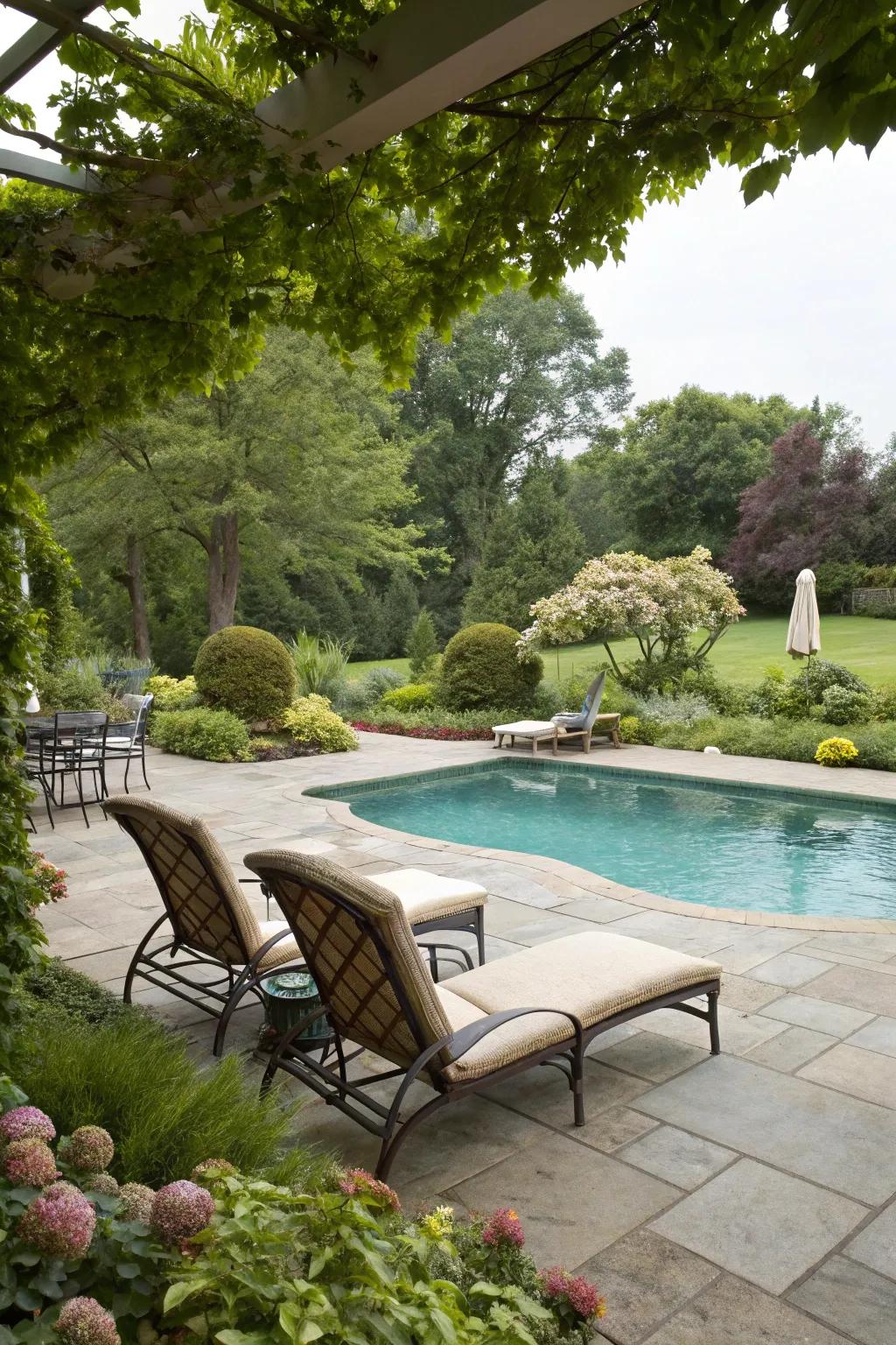 Incorporating nature into the design of your patio enhances its beauty.