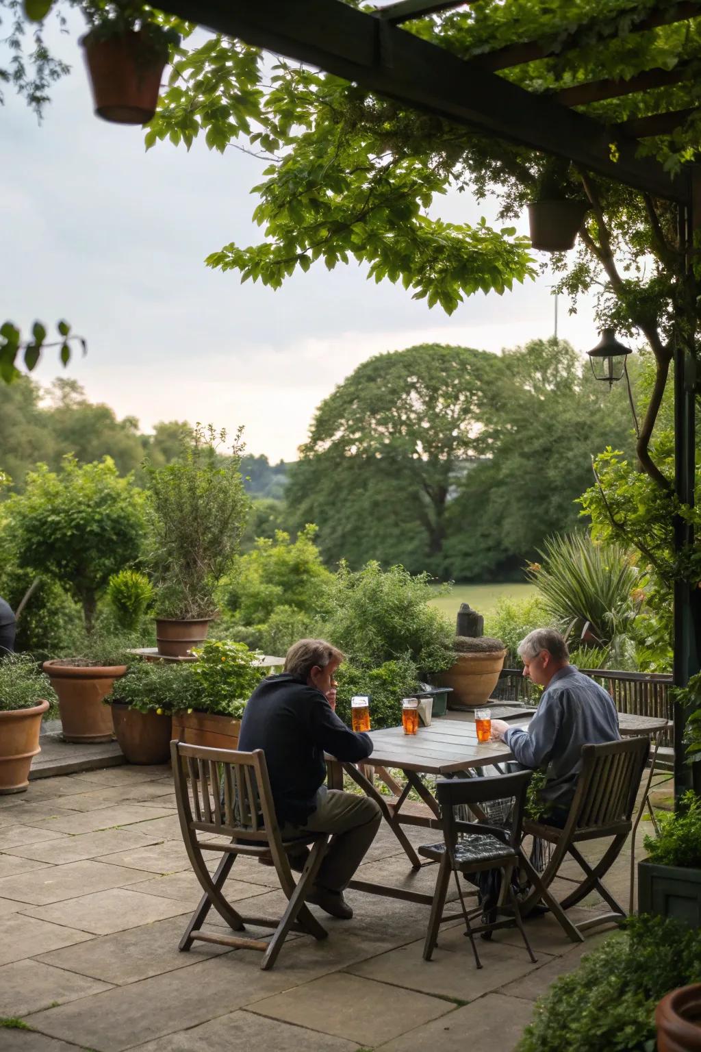 With a stylish patio pub table, bring the indoors to your outdoor living space.
