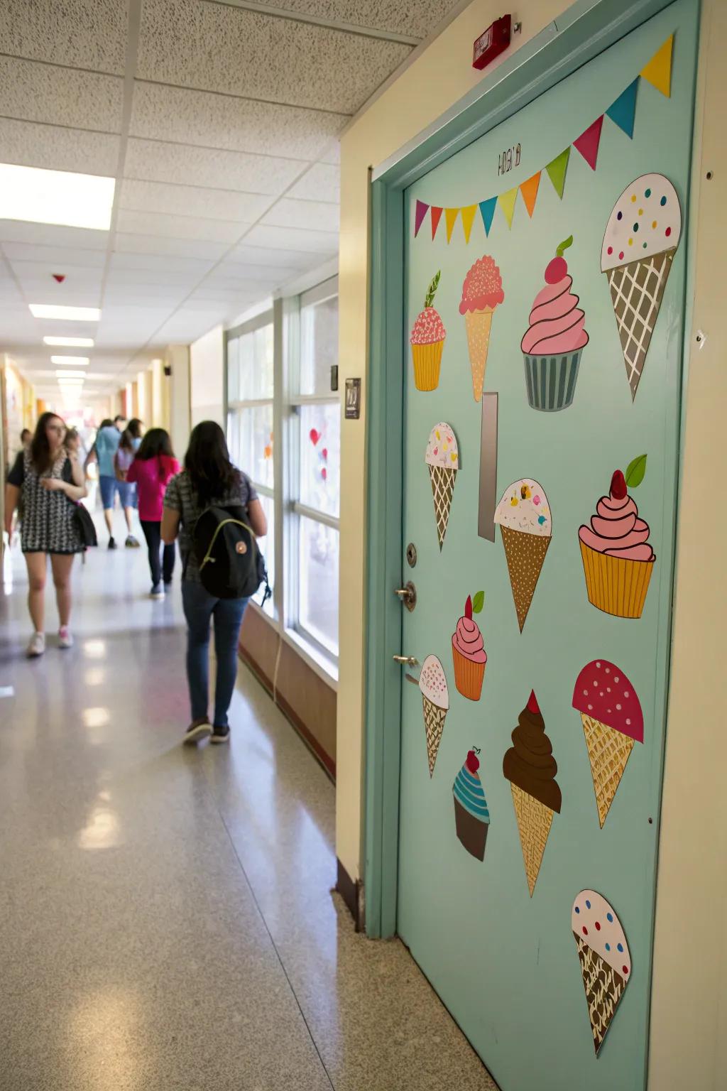 Indulge in a door decor that's as sweet as it looks.