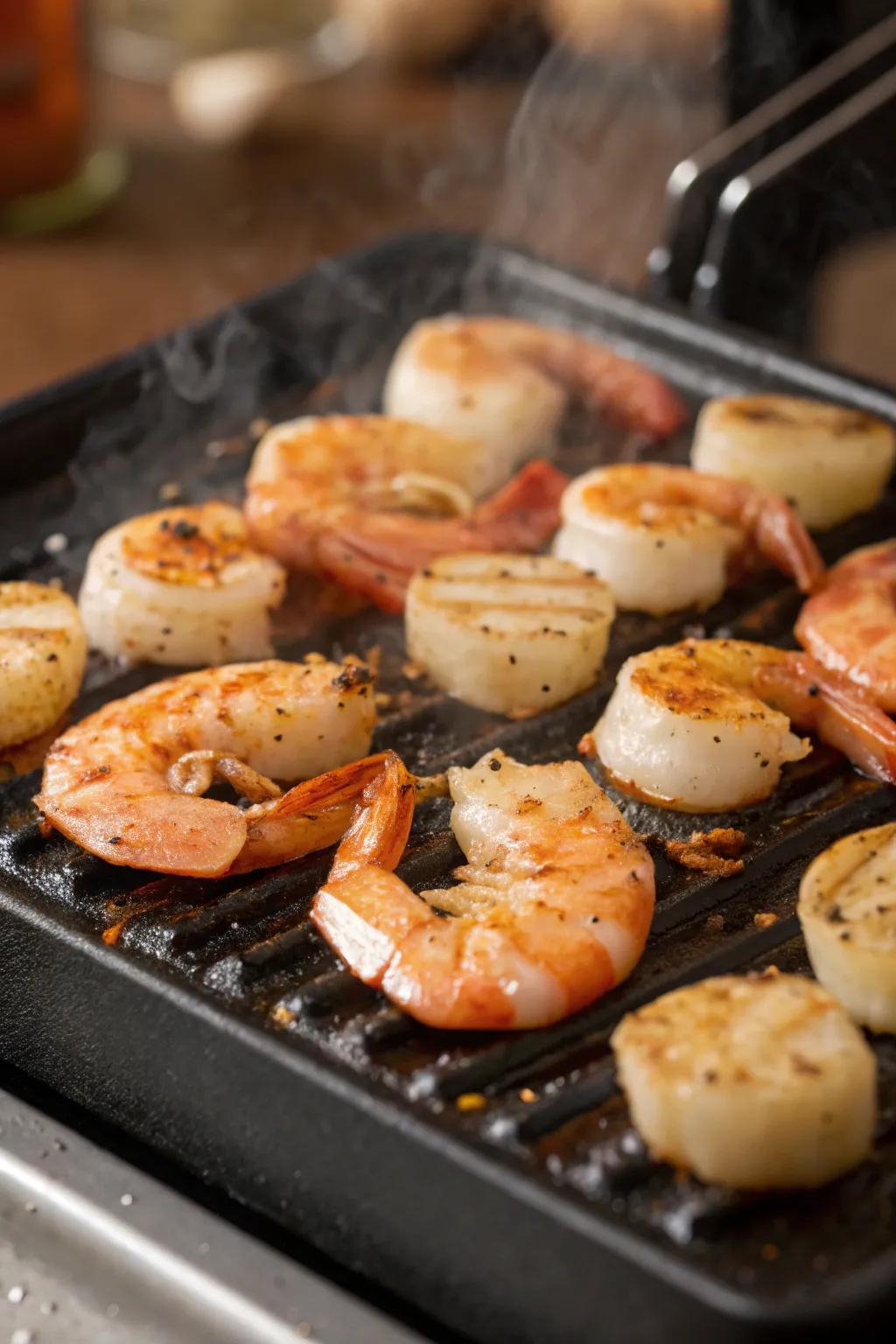 Seafood adds a luxurious touch to your raclette meal.
