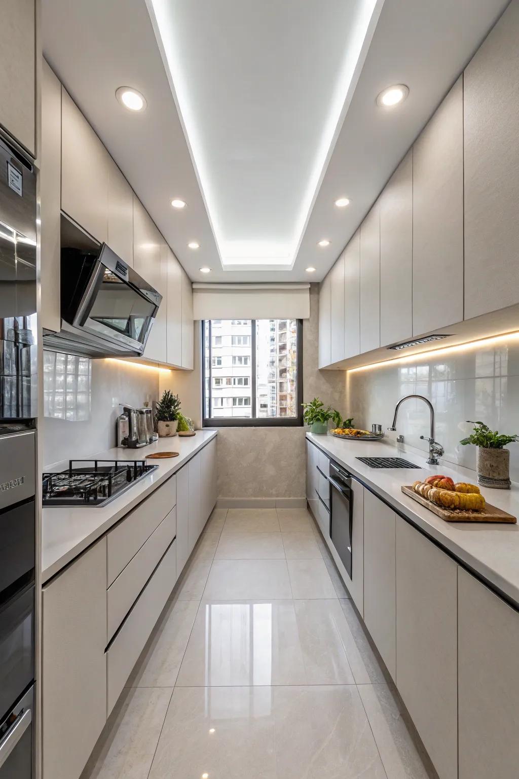 Downlights add a modern touch to any kitchen.
