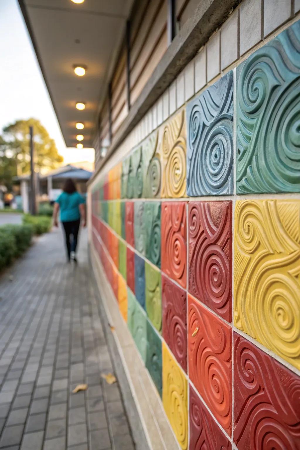 Lively abstract swirls bring artistic energy to any wall.