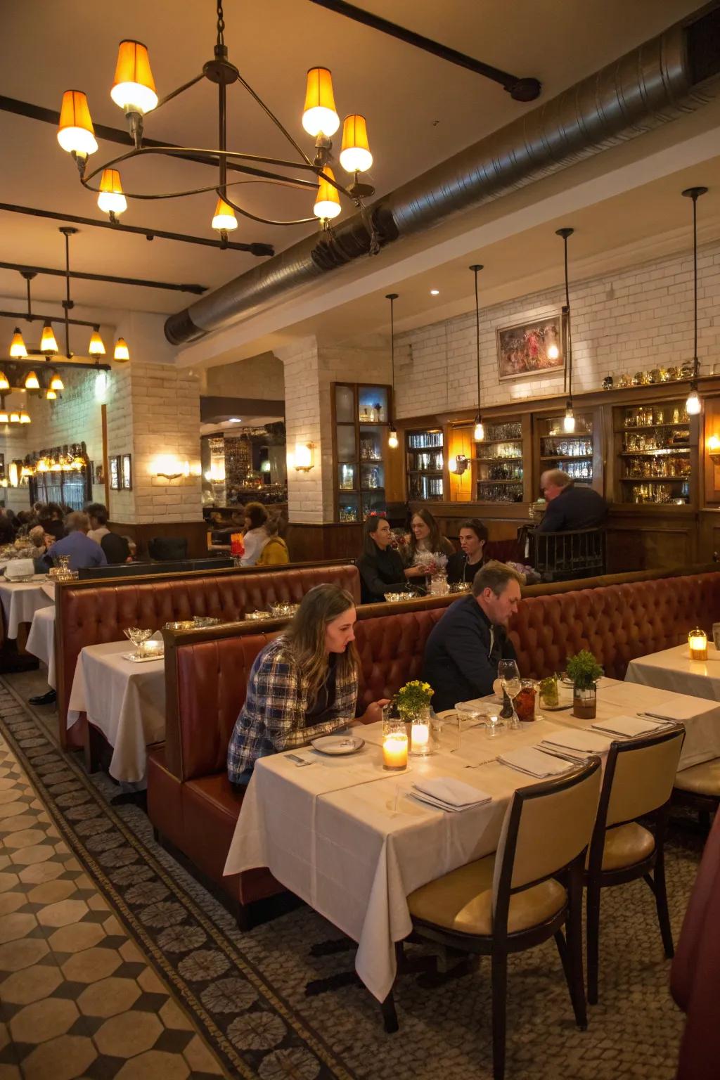 A multitude of seating choices can heighten the eating experience.